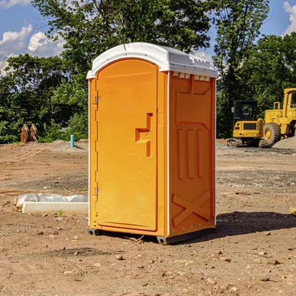 how often are the porta potties cleaned and serviced during a rental period in Noel